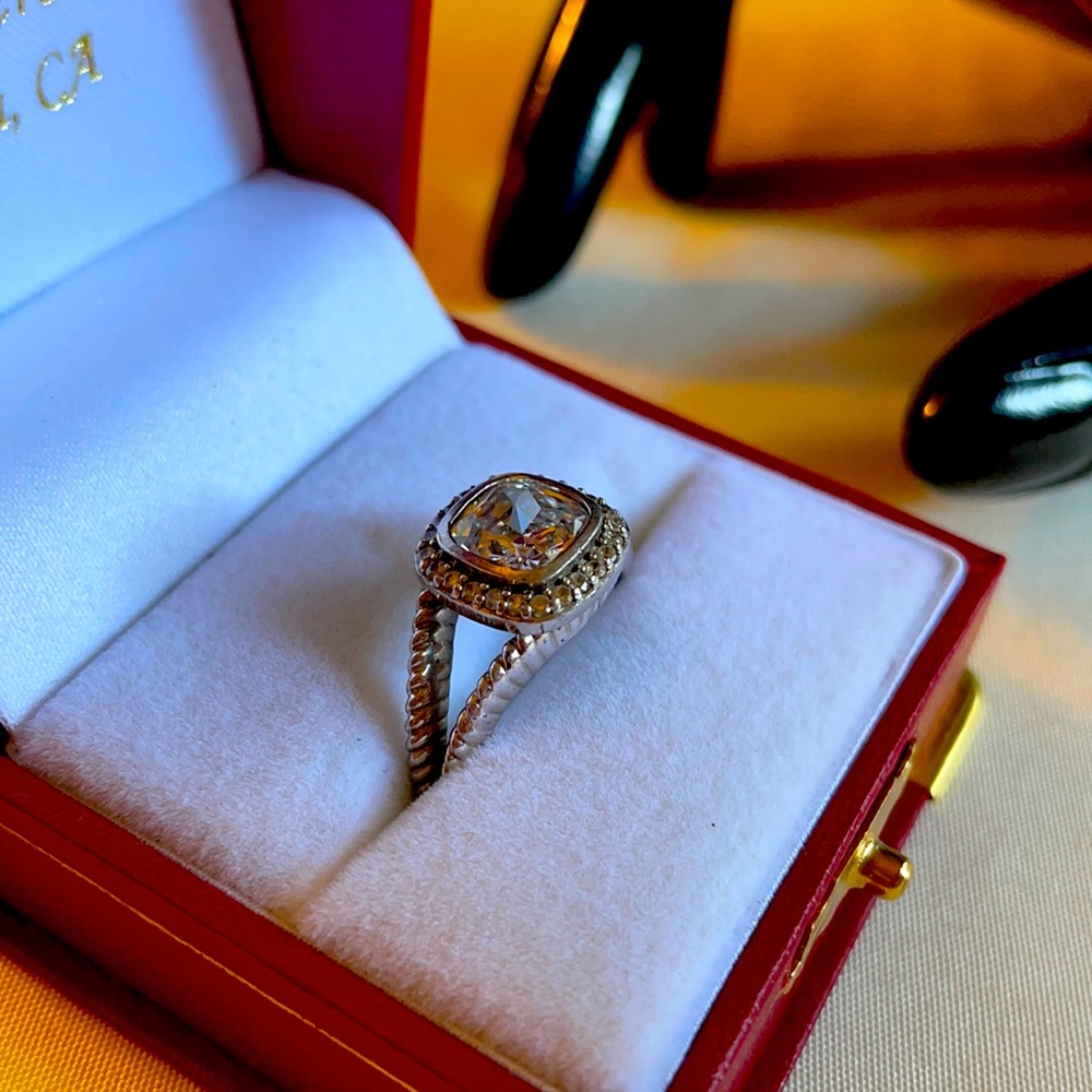 🌟 Sterling silver halo ring
